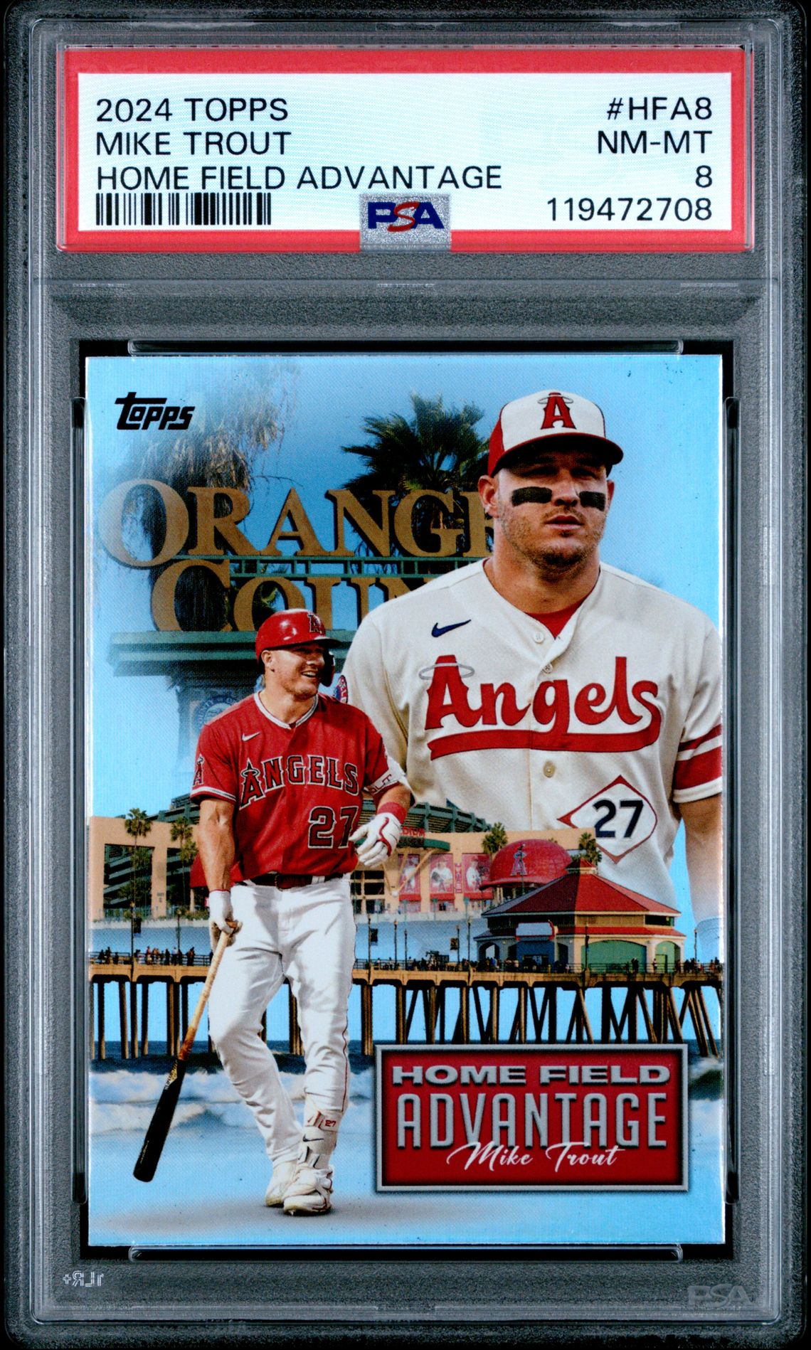 2024 Topps Home Field Advantage Mike Trout #Hfa8 Nm-Mt 8 front
