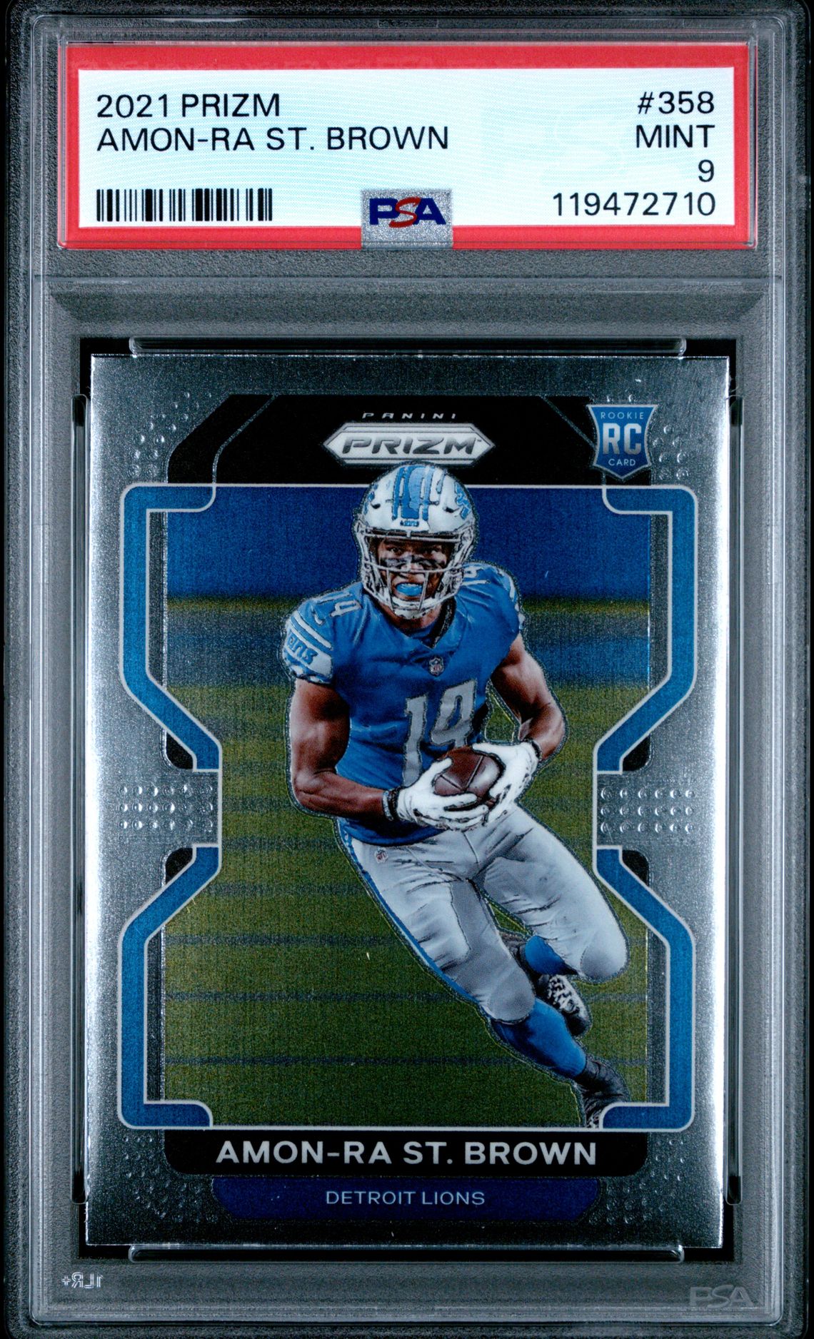 2021 Panini Prizm Amon-Ra St. Brown #358 Mint 9 front