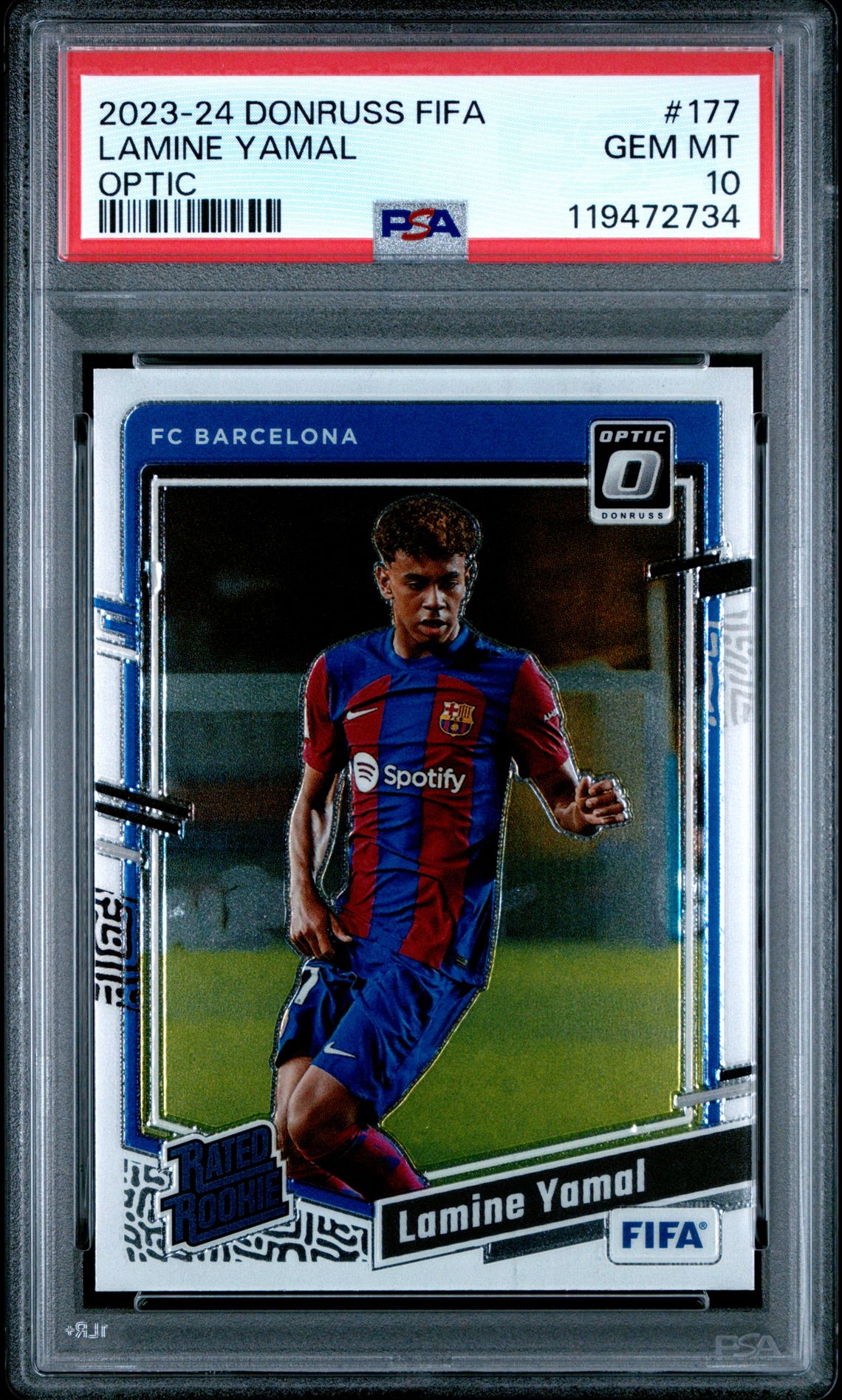 2023-24 Panini Donruss Fifa Lamine Yamal #177 (Optic) Gem Mt 10 front