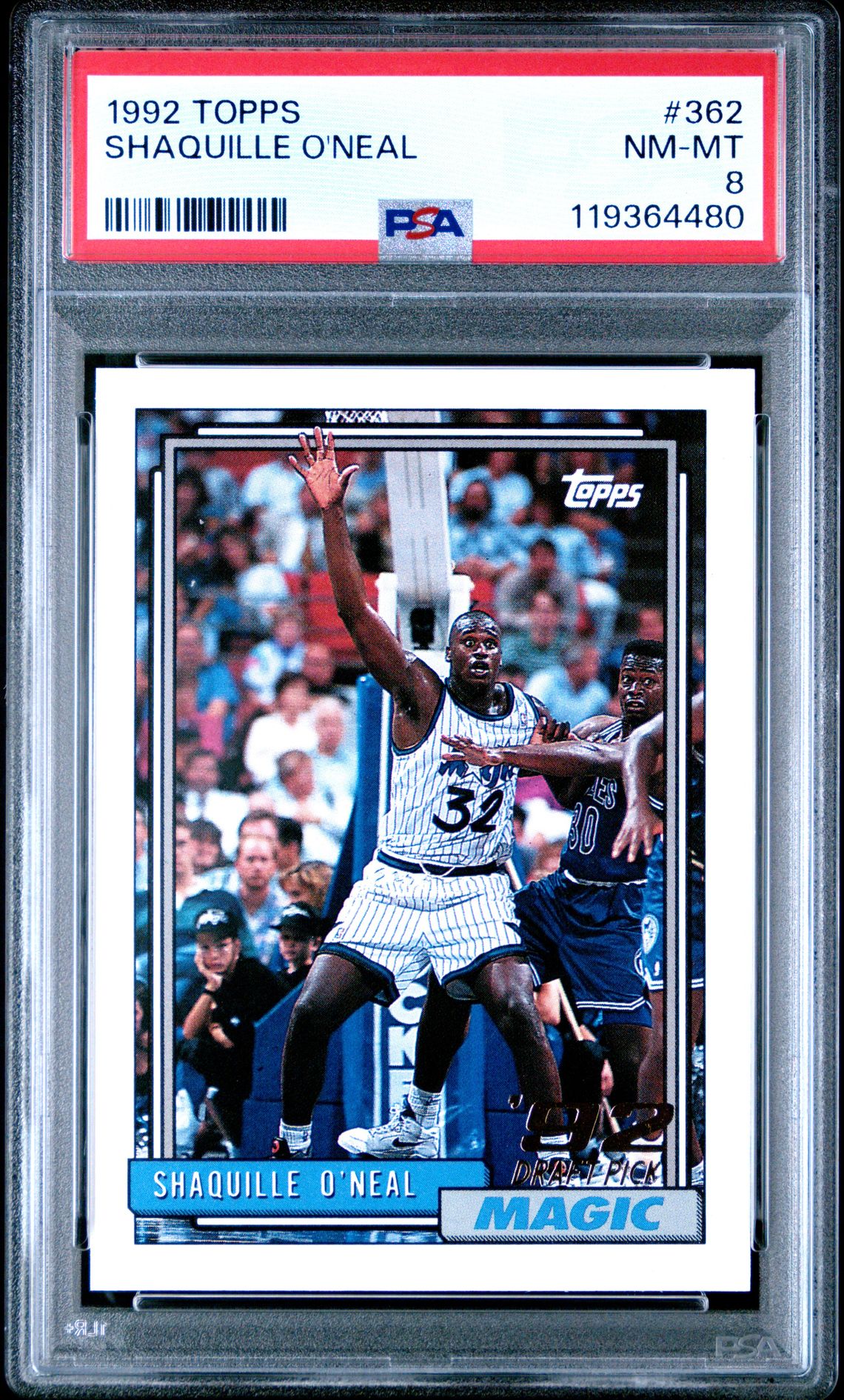1992 Topps Shaquille O'neal #362 Nm-Mt 8 front