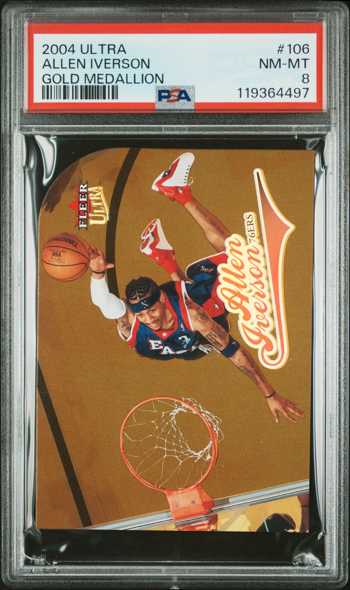 2004 Ultra Allen Iverson #106 (Gold Medallion) Nm-Mt 8 front