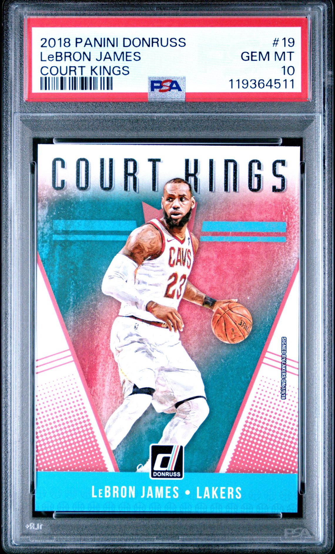 2018 Panini Donruss Court Kings Lebron James #19 (Court Kings) Gem Mt 10 front
