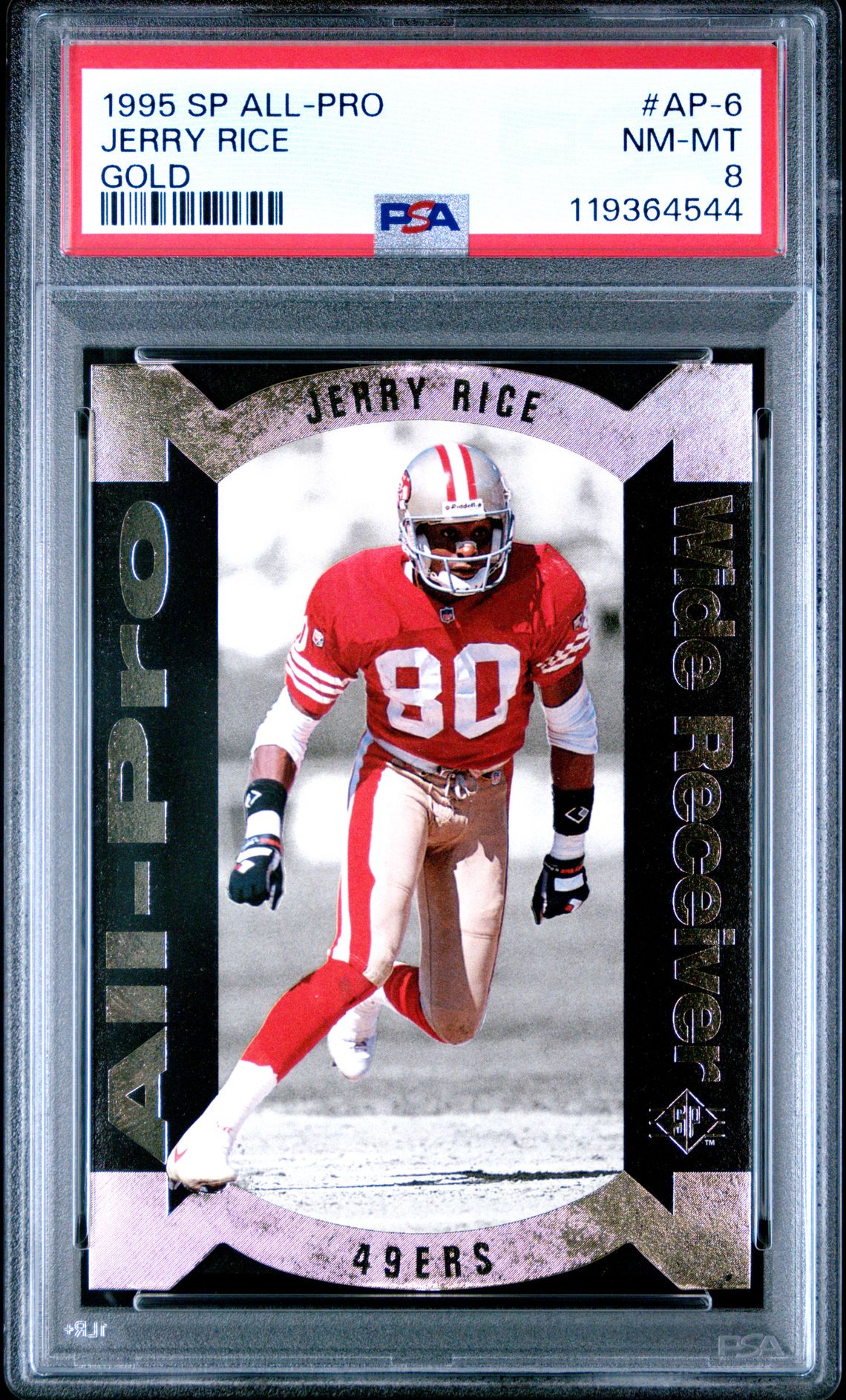 1995 Sp All Pro Jerry Rice #Ap-6 (Gold) Nm-Mt 8 front