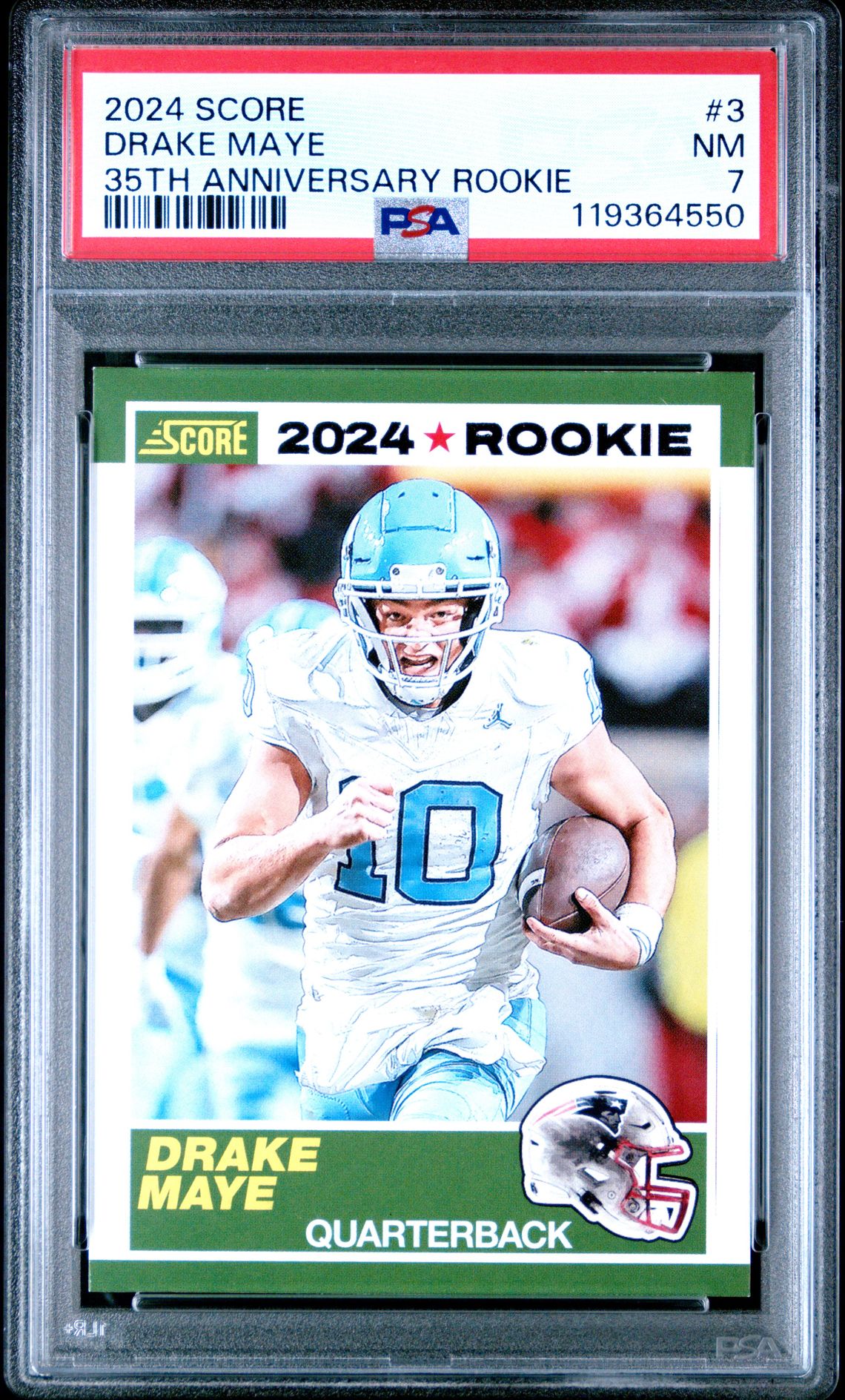 2024 Panini Score 35Th Anniversary Rookie Drake Maye #3 Nm 7 front