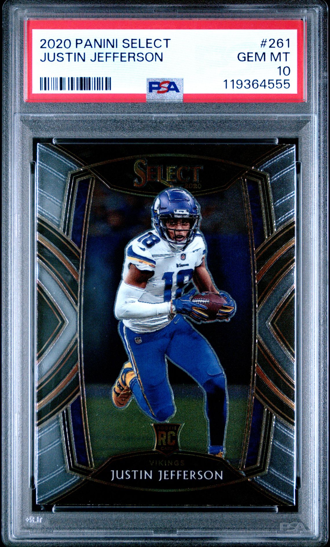 2020 Panini Select Justin Jefferson #261 Gem Mt 10 front