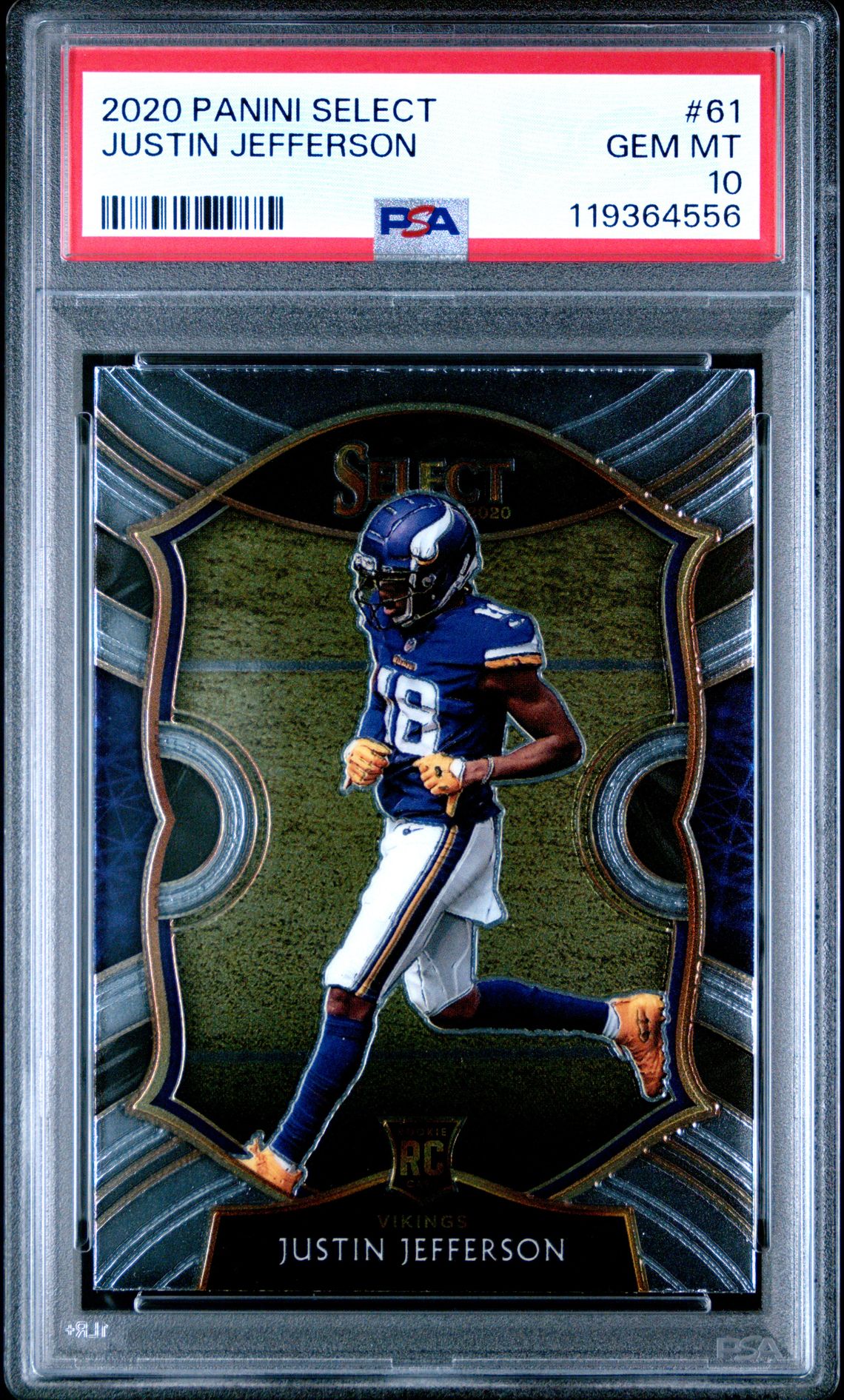 2020 Panini Select Justin Jefferson #61 Gem Mt 10 front