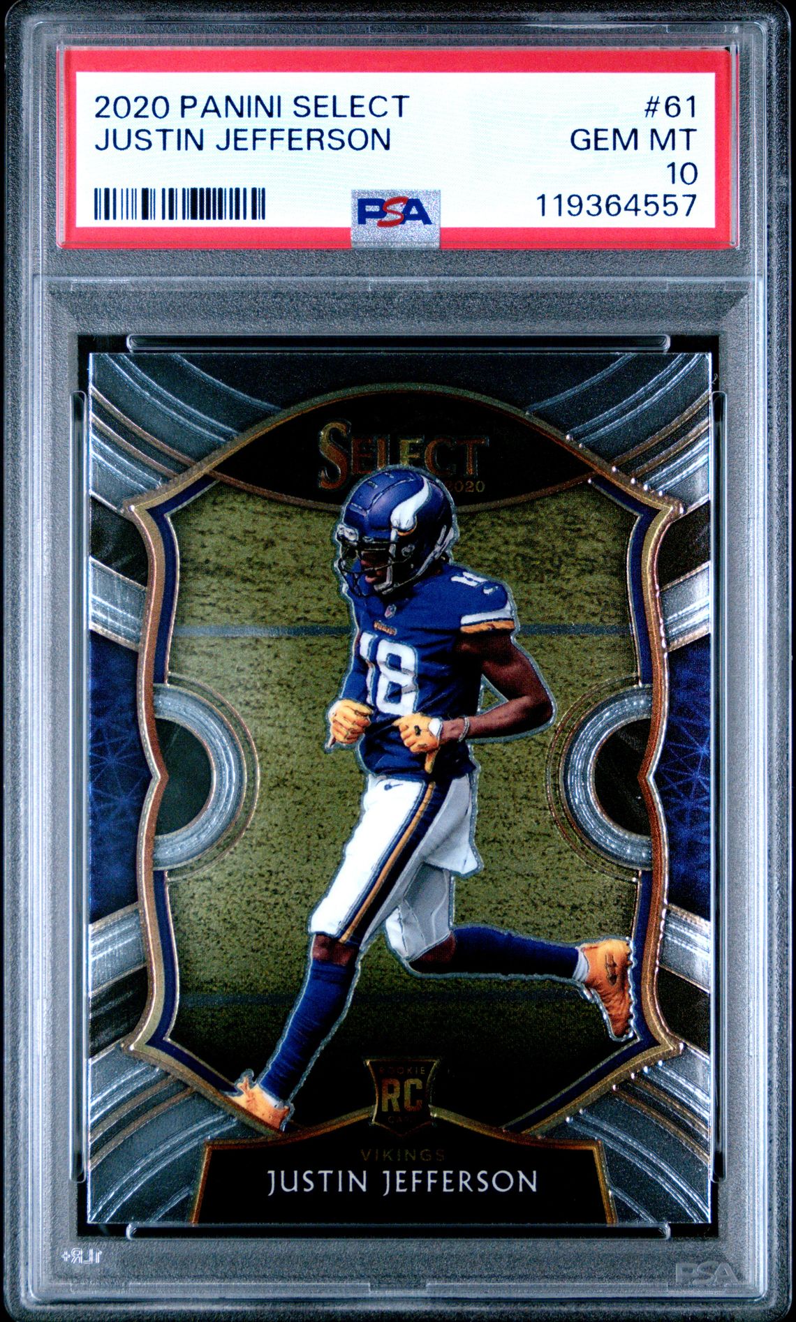 2020 Panini Select Justin Jefferson #61 Gem Mt 10 front