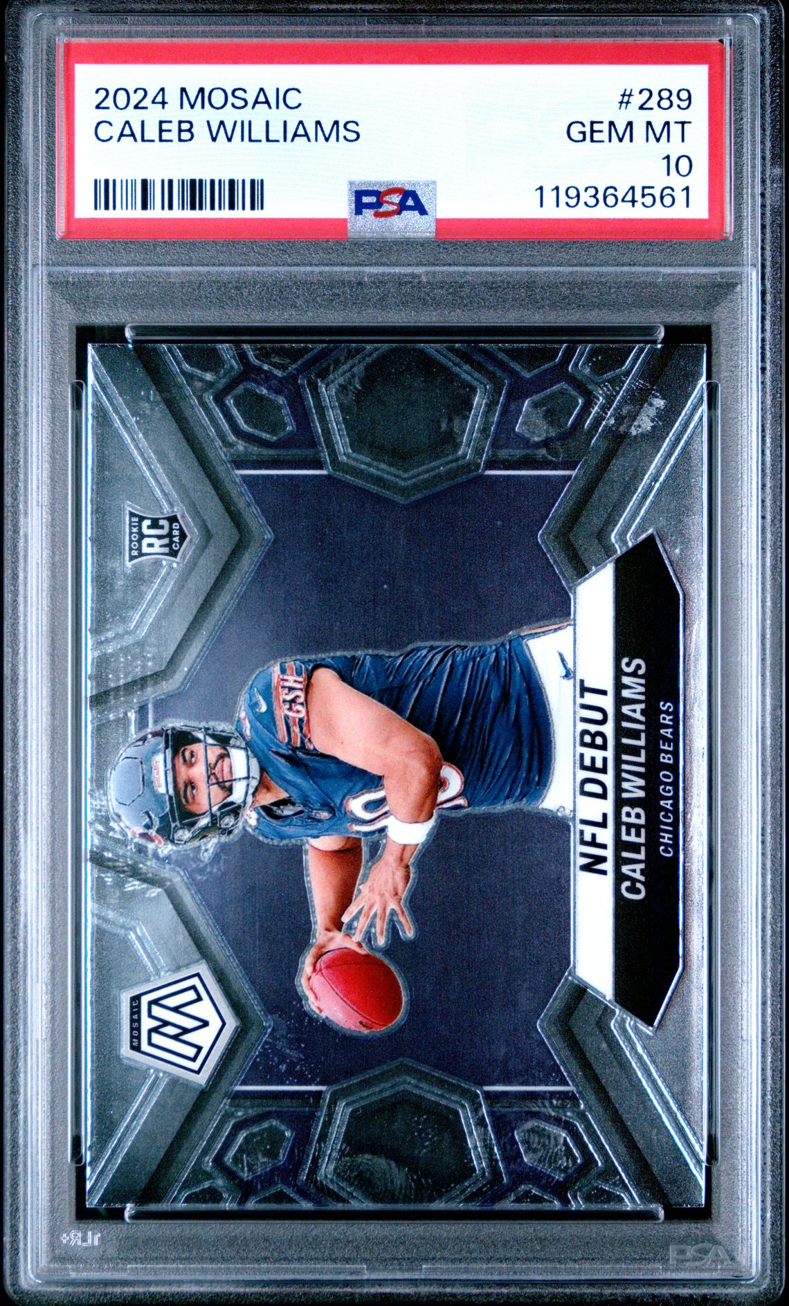 2024 Panini Mosaic Caleb Williams #289 Gem Mt 10 front