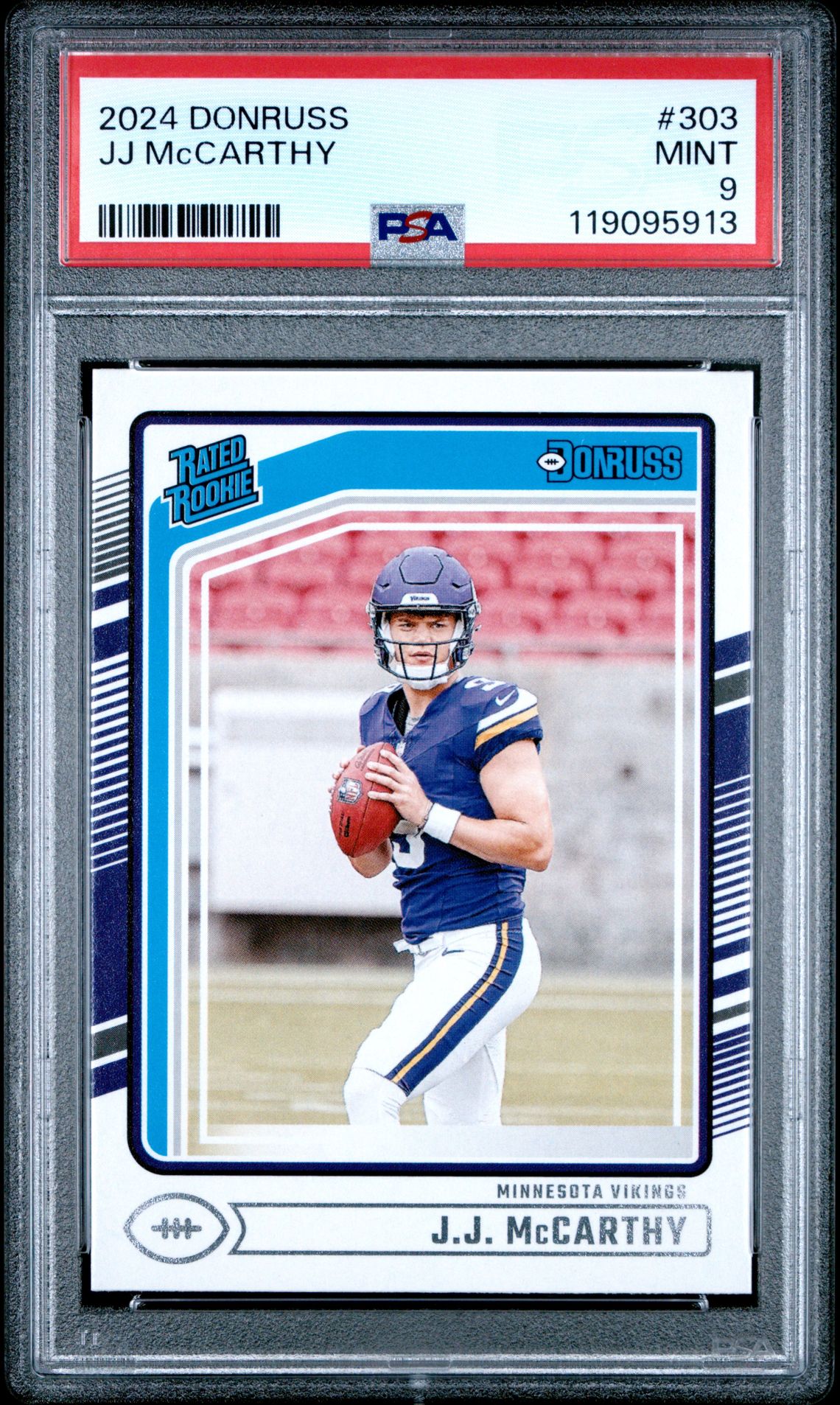 2024 Panini Donruss Jj Mccarthy #303 Mint 9 front