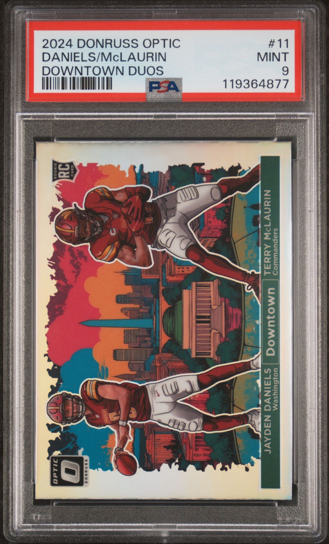 2024 Panini Donruss Optic Downtown Duos Daniels/Mclaurin #11 Mint 9 front