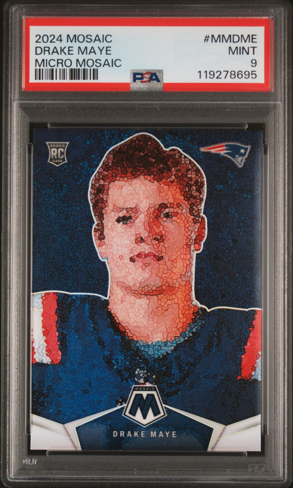 2024 Panini Mosaic Micro Mosaic Drake Maye #Mmdme Mint 9 front