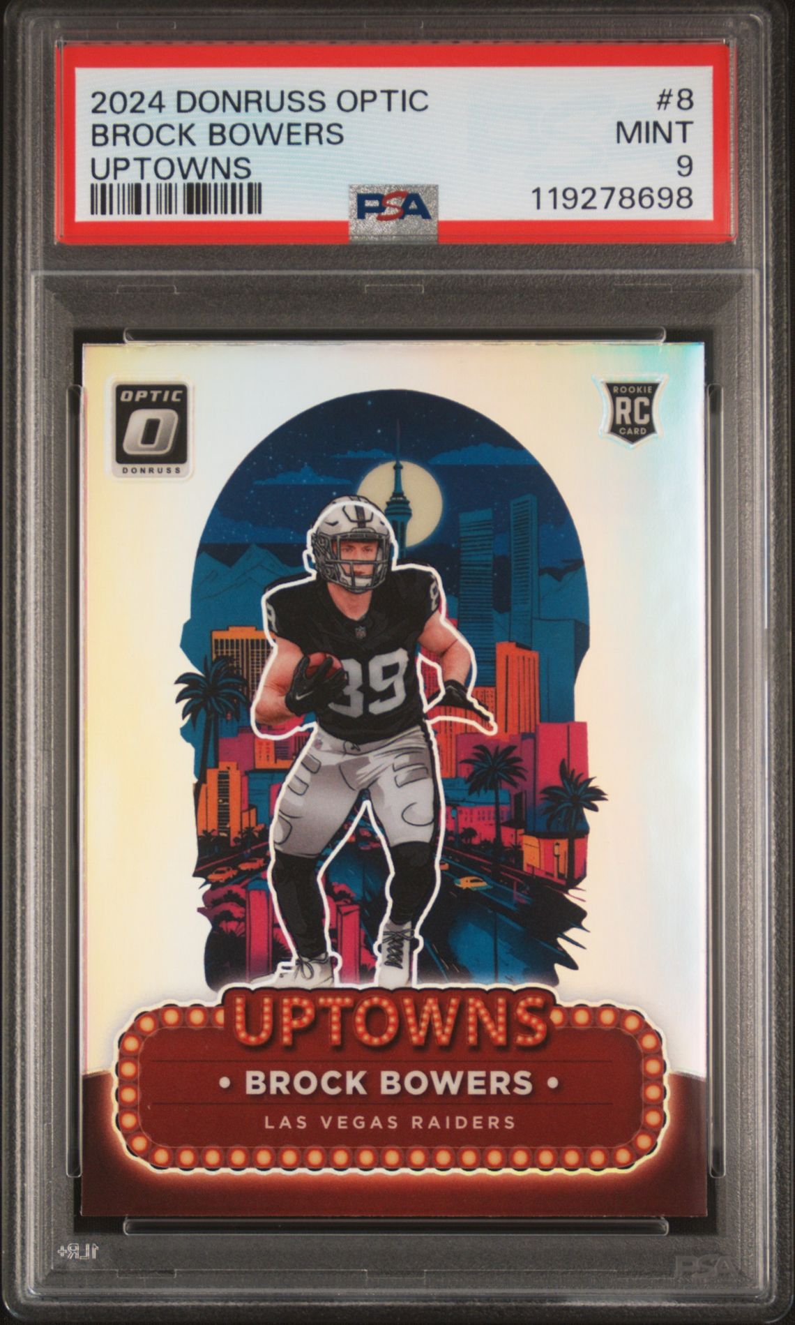 2024 Panini Donruss Optic Uptowns Brock Bowers #8 Mint 9 front