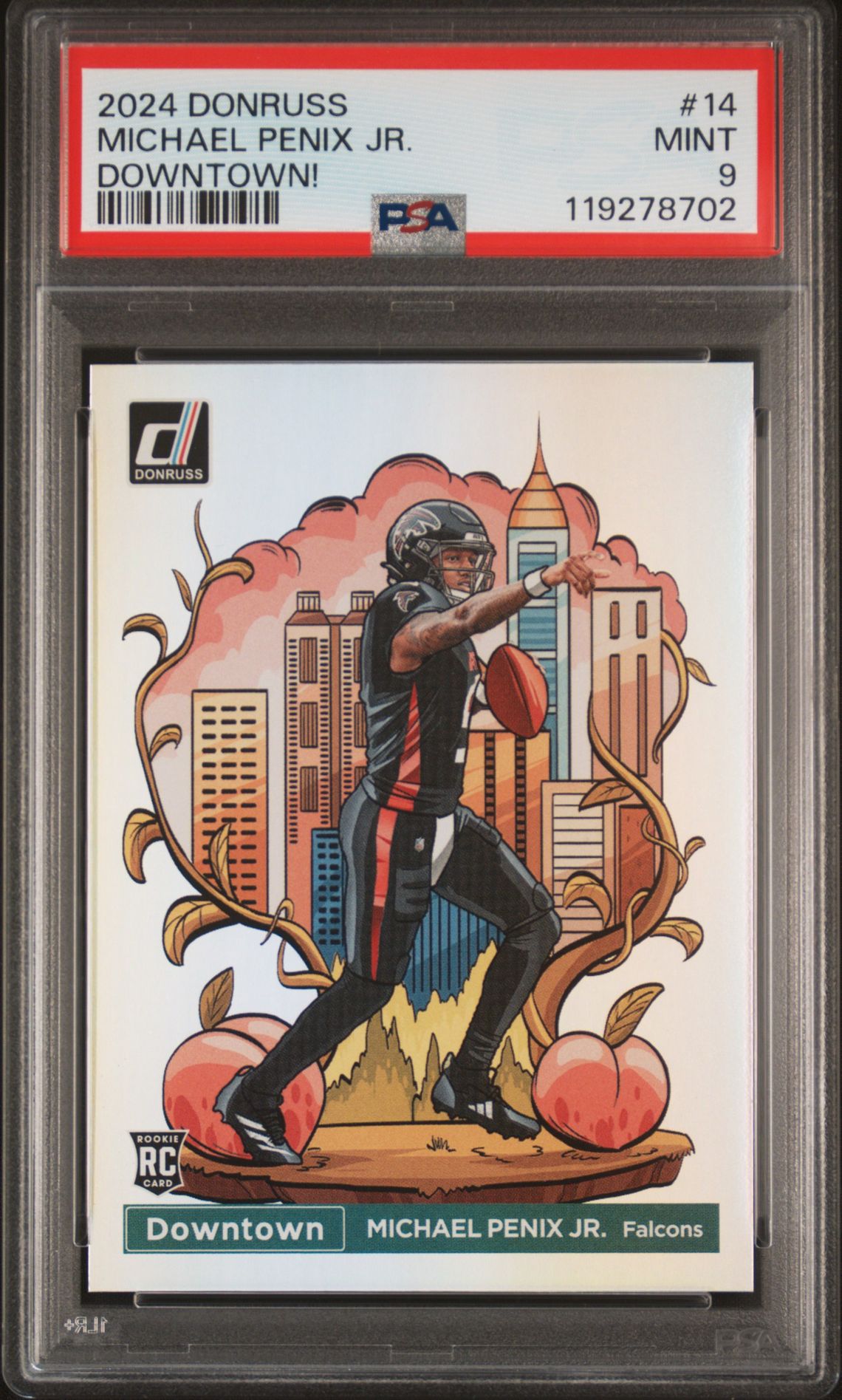 2024 Panini Donruss Downtown! Michael Penix Jr. #14 Mint 9 front