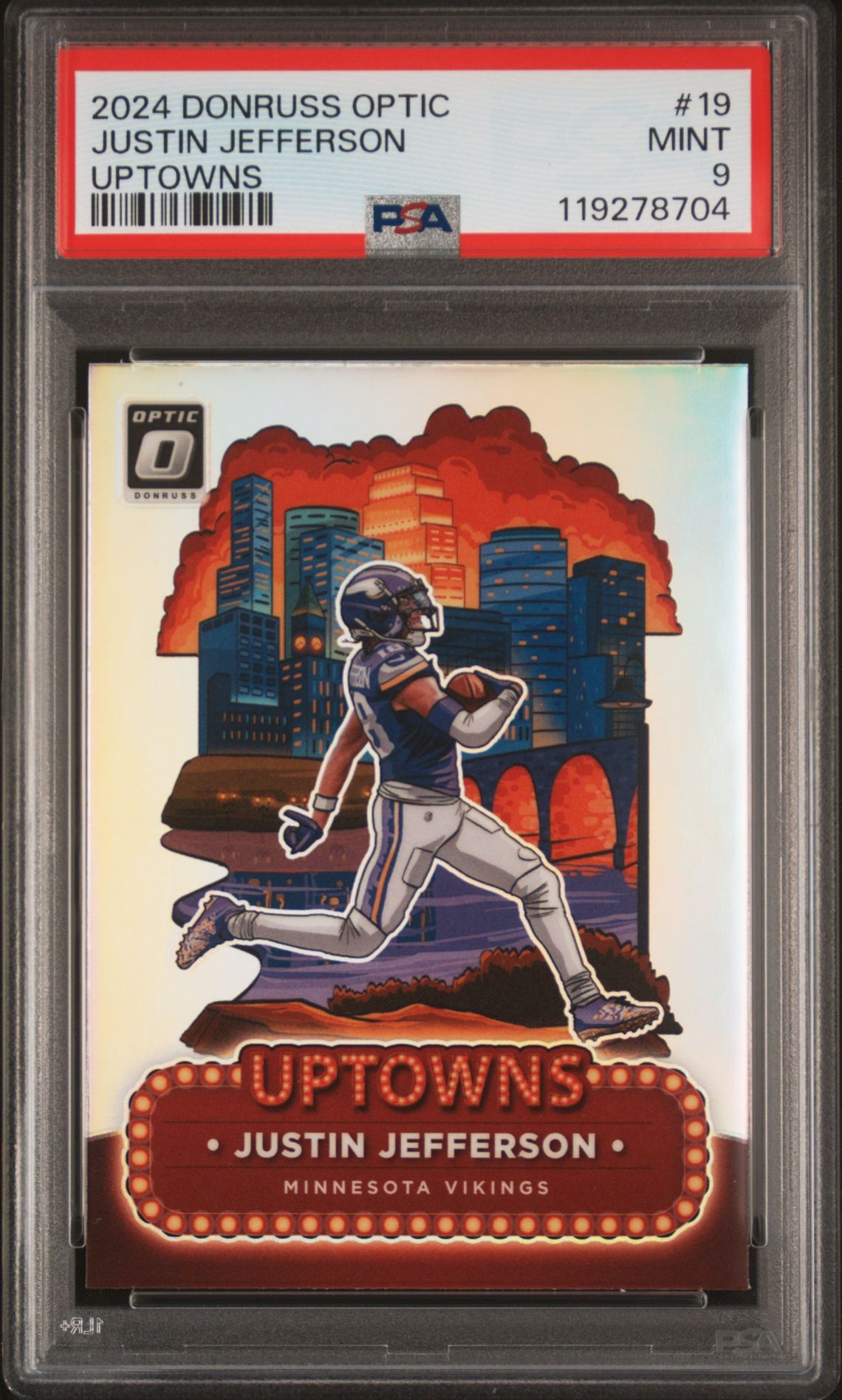 2024 Panini Donruss Optic Uptowns Justin Jefferson #19 Mint 9 front