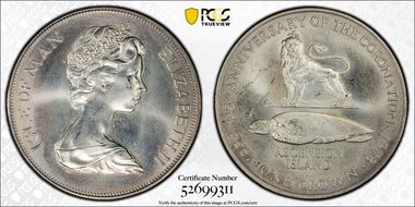 1978 25p KM-2 Mule, I.O.M. Obv MS64