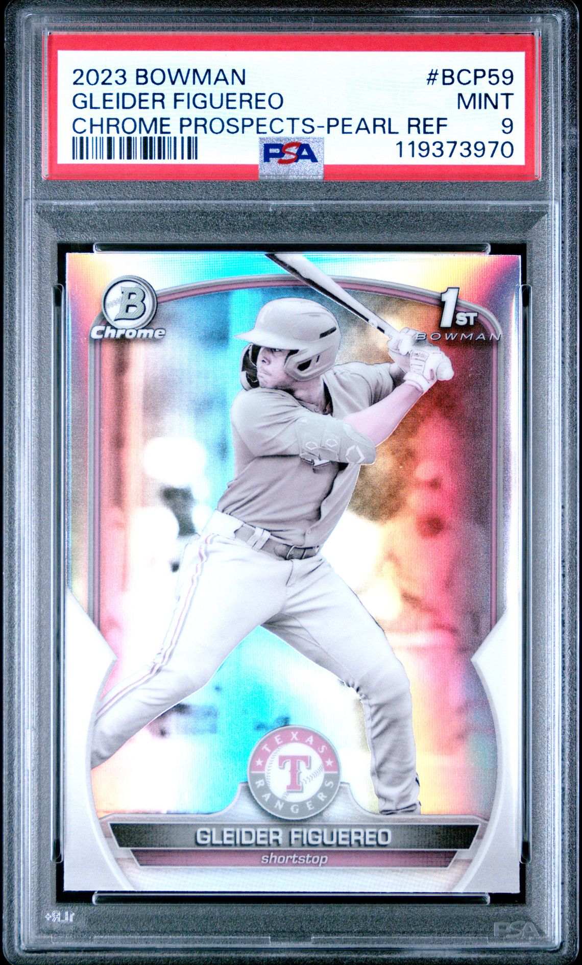 2023 Bowman BOWMAN CHROME PROSPECTS PEARL REF #BCP59 Gleider Figuereo front