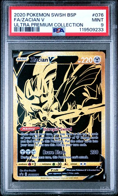 2020 Pokemon Sword & Shield Holo #076 Zacian front