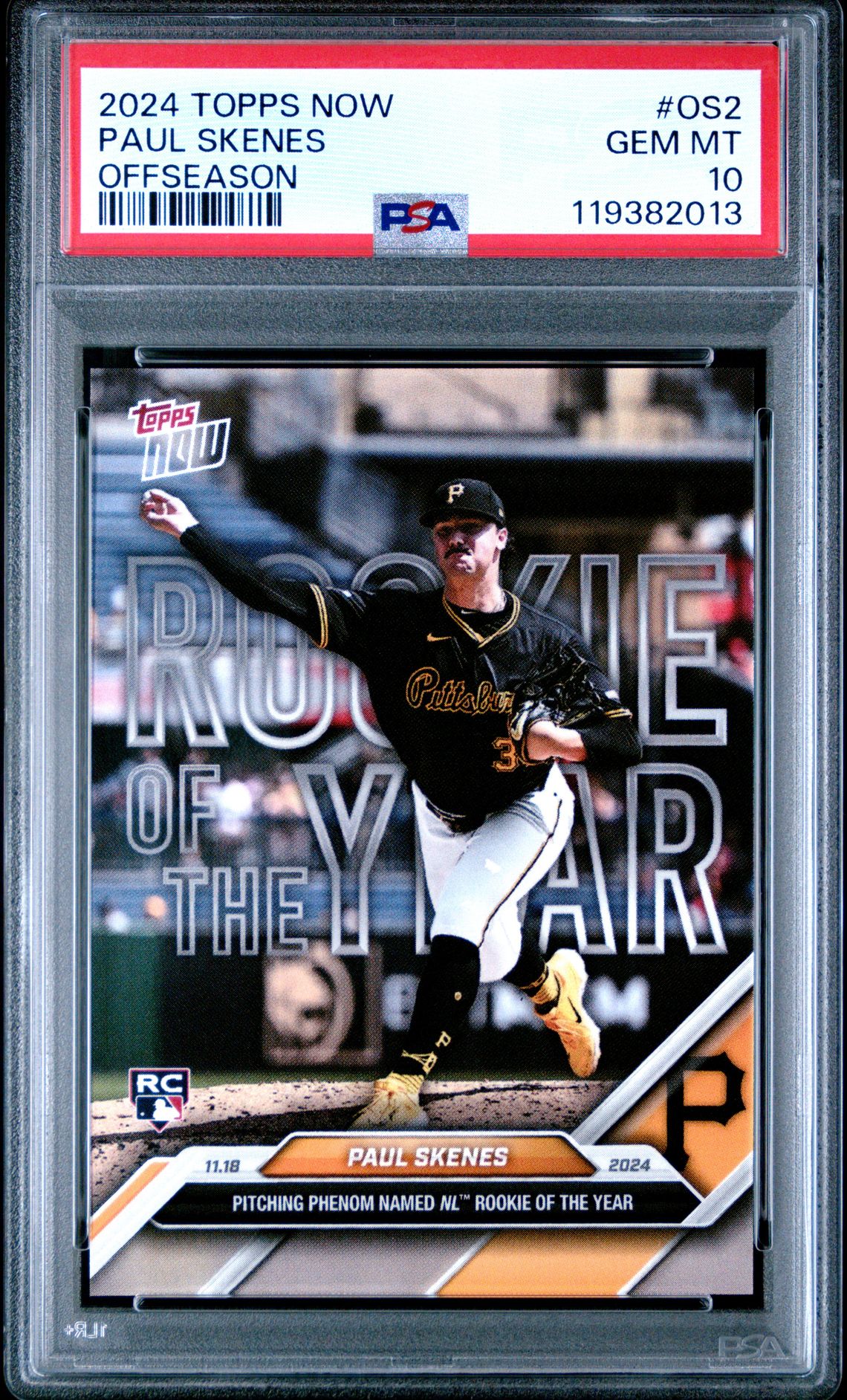 2024 Topps Now Offseason Paul Skenes #Os2 Gem Mt 10 front