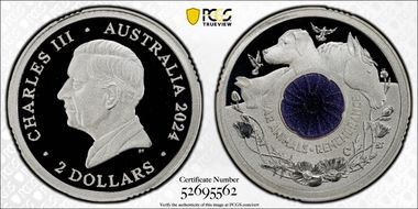 2024-C $2 War Animal Remembrance Ag Colorized PR70DCAM