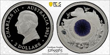 2024-C $2 War Animal Remembrance Ag Colorized PR70DCAM