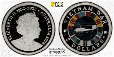 2023-C $2 Vietnam War Colorized  Ag PR70DCAM
