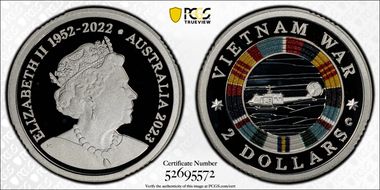 2023-C $2 Vietnam War Colorized  Ag PR69DCAM