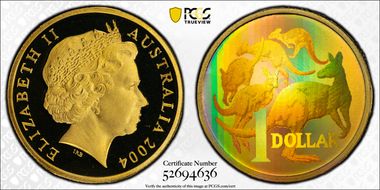 2004 $1 Holographic Kangaroos PR69DCAM