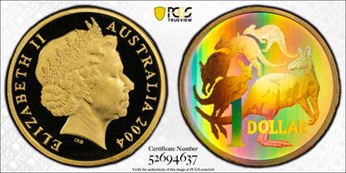 2004 $1 Holographic Kangaroos PR69DCAM