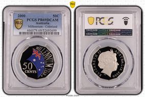 2000 50C Millennium - Colorized PR69DCAM