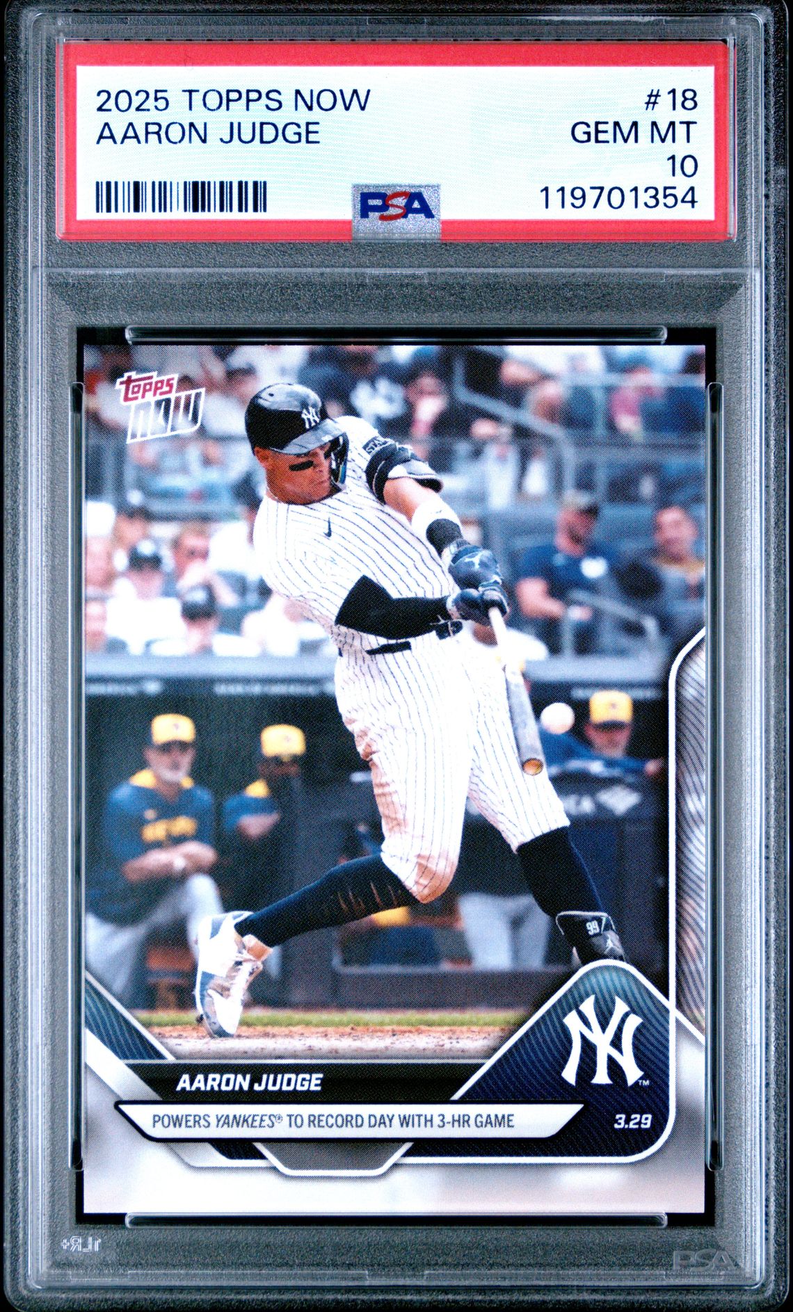 2025 Topps TOPPS NOW #18 Aaron Judge front