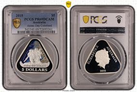 2015 $5 Anzac Day Colorized PR69DCAM
