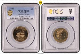 2002 $1 Year of the Outback MS68