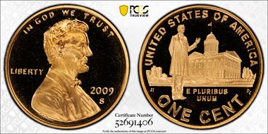 2009-S 1C Lincoln-Professional PR69DCAM