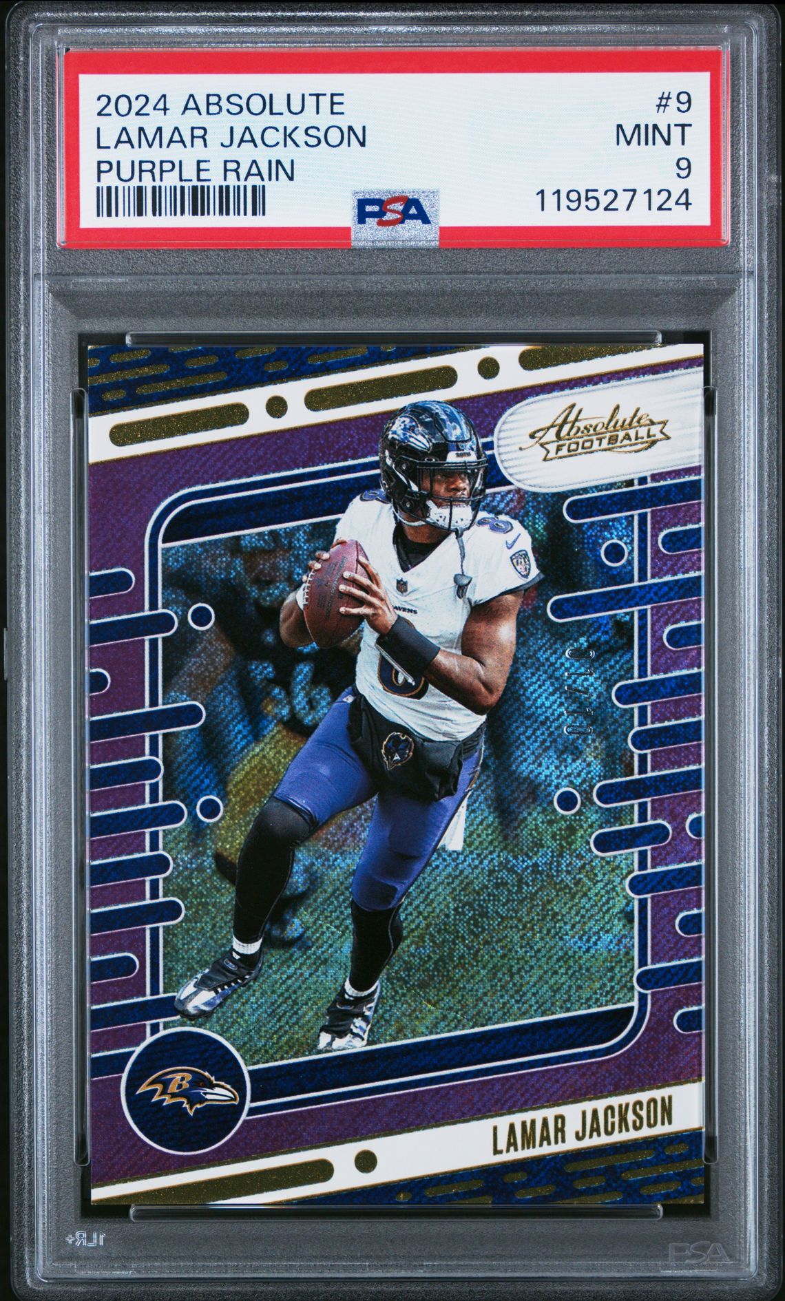2024 Panini PANINI ABSOLUTE PURPLE RAIN #9 Lamar Jackson front