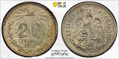 1913-M 20C MS63