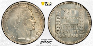 1937 20 Fr Gad-852 F-400 MS64