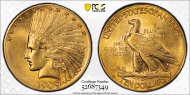 1909-D $10 AU58