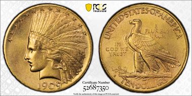 1909-S $10 MS65