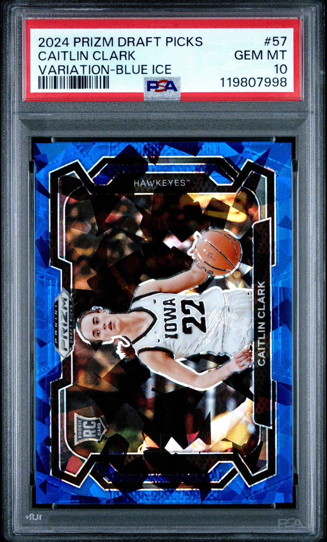 2024 Panini PANINI PRIZM DRAFT PICKS PURPLE WAVE #57 Caitlin Clark front