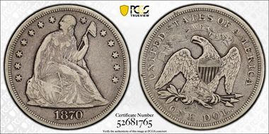 1870-CC $1 VF25