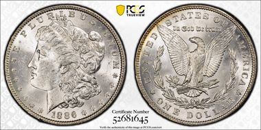 1886 $1 MS62