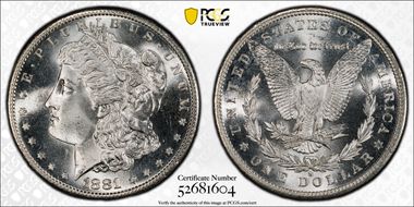 1881-S $1 MS67+