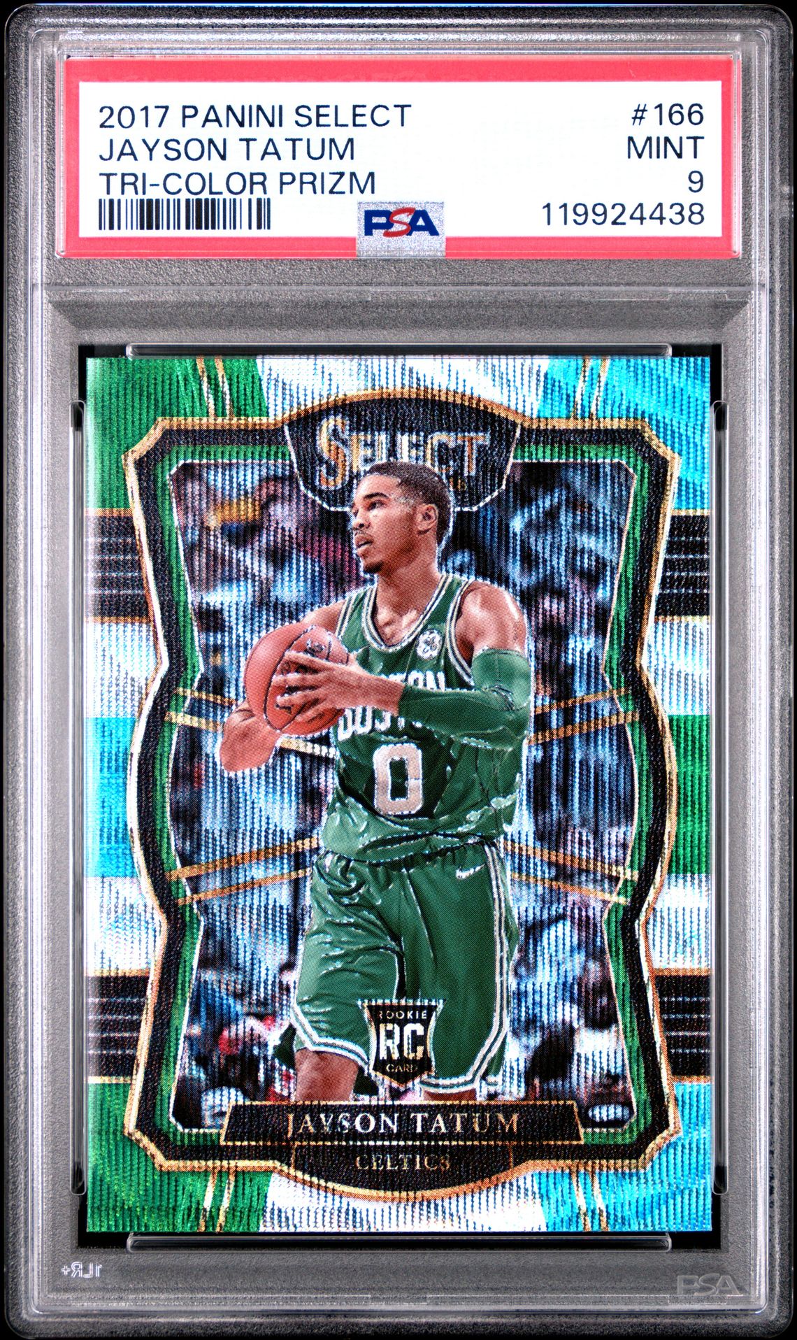 2017 Panini PANINI SELECT TRI-COLOR PRIZM #166 Jayson Tatum front
