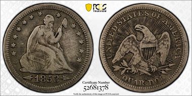 1853 25C Arrows and Rays F12