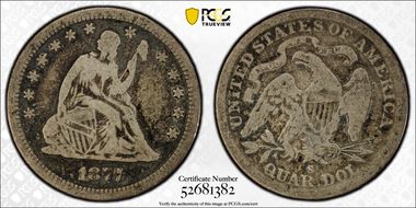 1877-S 25C VG8