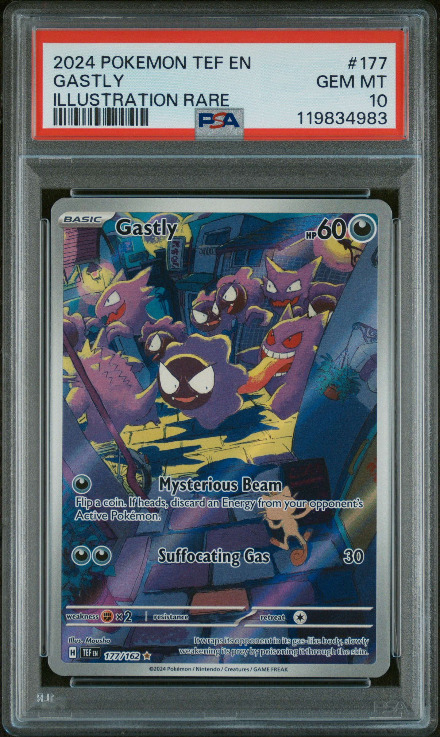 2024 #177 Gastly PSA 10 Tef EN-Temporal Forces