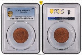 1944 1/2D MS64RB