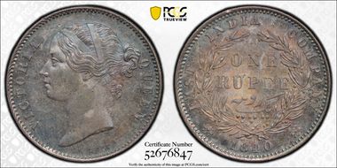 1840(C or B) Rupee SW-3.33 MS62