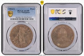 1904-S Peso AU55