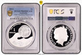 2011 $1 VOC Zuytdorp Shipwreck PR69DCAM
